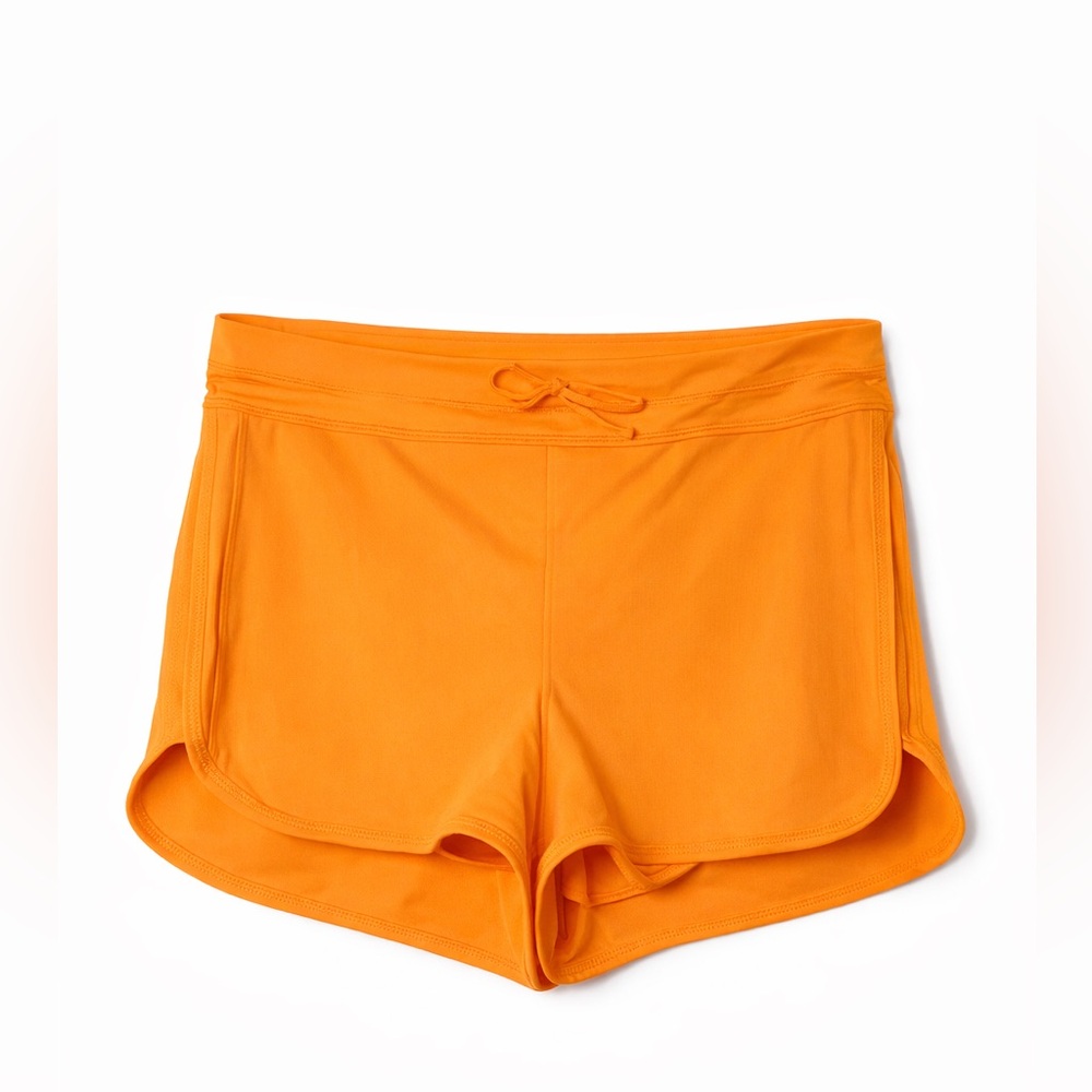 Athleta Neon Orange Run Shorts Athleisure Dopamine Active Y2K-Large‎